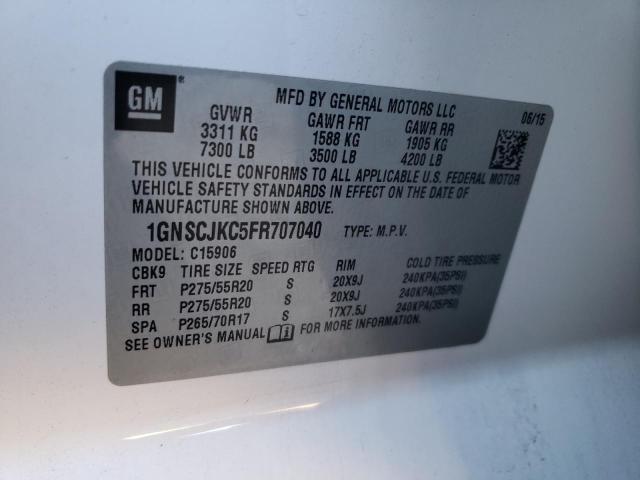 Photo 11 VIN: 1GNSCJKC5FR707040 - CHEVROLET SUBURBAN 