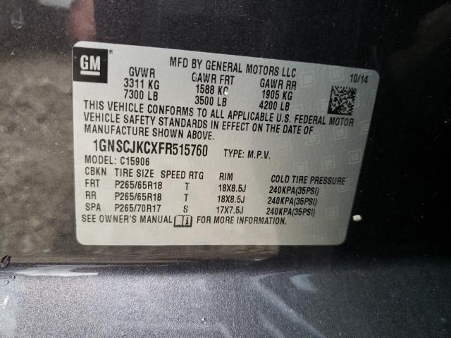 Photo 9 VIN: 1GNSCJKCXFR515760 - CHEVROLET SUBURBAN C 