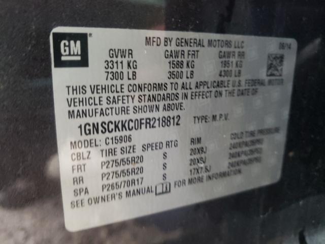 Photo 9 VIN: 1GNSCKKC0FR218812 - CHEVROLET SUBURBAN C 