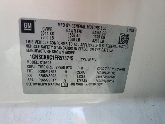 Photo 11 VIN: 1GNSCKKC1FR573715 - CHEVROLET SUBURBAN C 