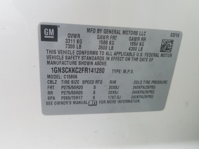 Photo 9 VIN: 1GNSCKKC2FR141280 - CHEVROLET SUBURBAN C 