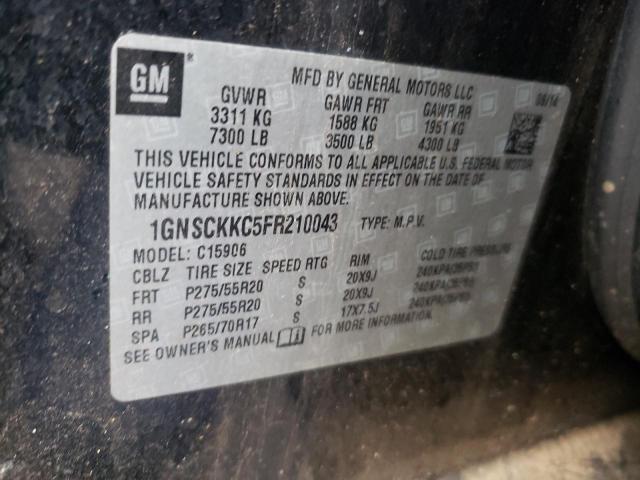 Photo 9 VIN: 1GNSCKKC5FR210043 - CHEVROLET SUBURBAN C 