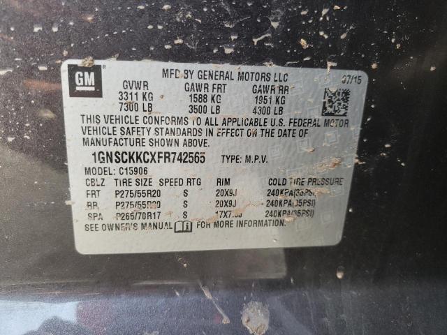 Photo 12 VIN: 1GNSCKKCXFR742565 - CHEVROLET SUBURBAN 