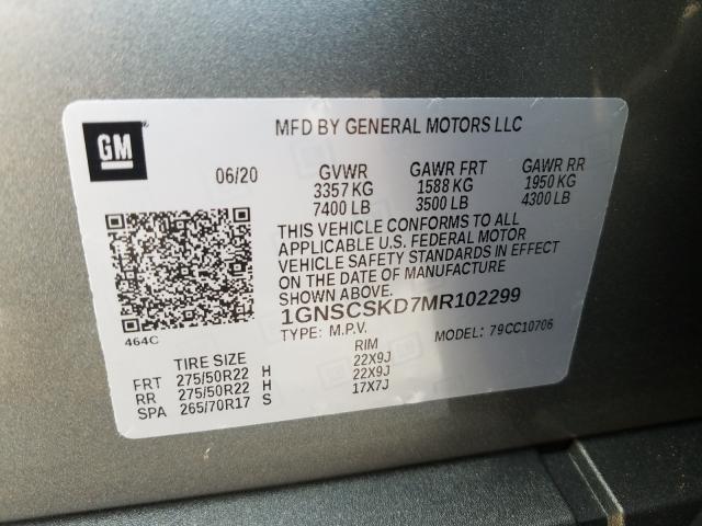 Photo 9 VIN: 1GNSCSKD7MR102299 - CHEVROLET TAHOE C150 