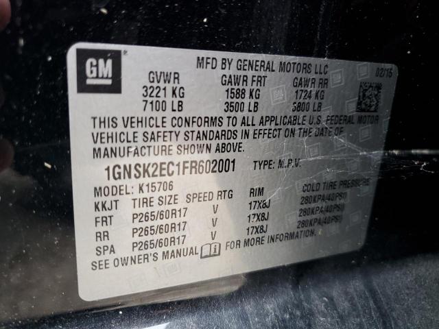 Photo 12 VIN: 1GNSK2EC1FR602001 - CHEVROLET TAHOE POLI 