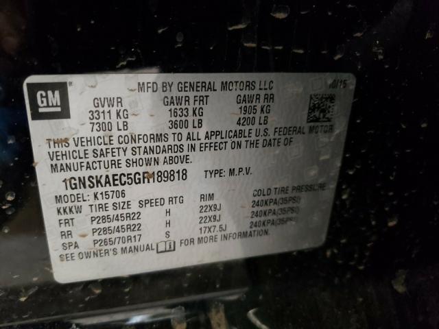 Photo 9 VIN: 1GNSKAEC5GR189818 - CHEVROLET TAHOE K150 