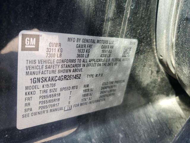 Photo 12 VIN: 1GNSKAKC4GR261452 - CHEVROLET TAHOE K150 