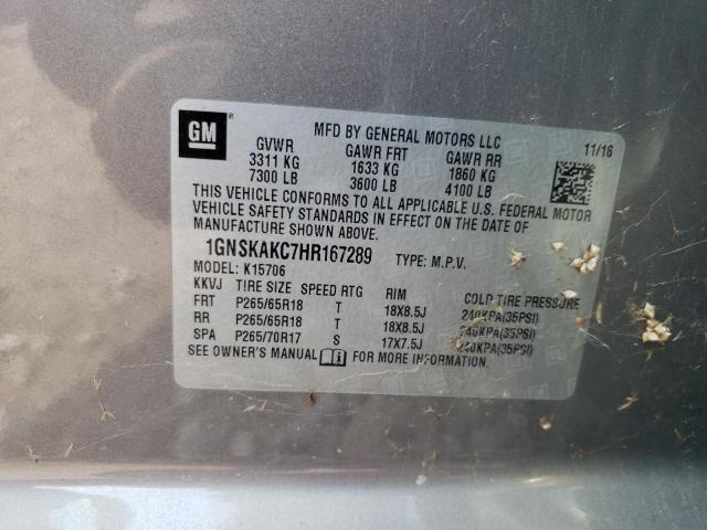 Photo 12 VIN: 1GNSKAKC7HR167289 - CHEVROLET TAHOE 