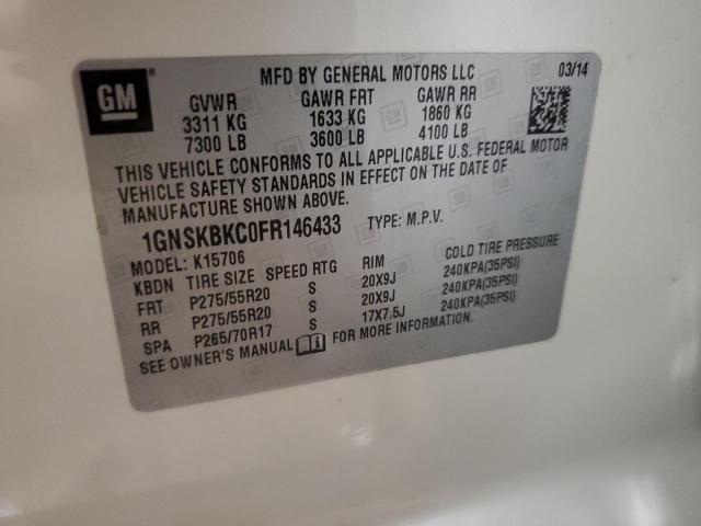 Photo 11 VIN: 1GNSKBKC0FR146433 - CHEVROLET TAHOE K150 