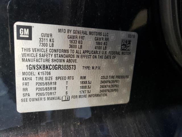 Photo 12 VIN: 1GNSKBKC0GR303573 - CHEVROLET TAHOE K150 