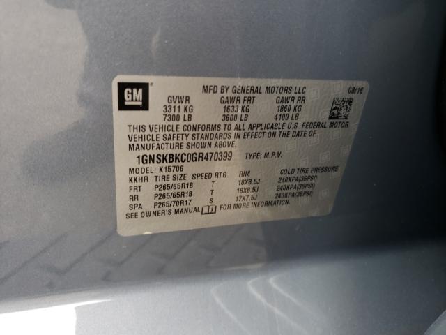 Photo 9 VIN: 1GNSKBKC0GR470399 - CHEVROLET TAHOE K150 