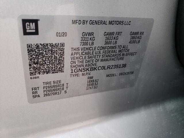 Photo 11 VIN: 1GNSKBKC0LR235138 - CHEVROLET TAHOE K150 