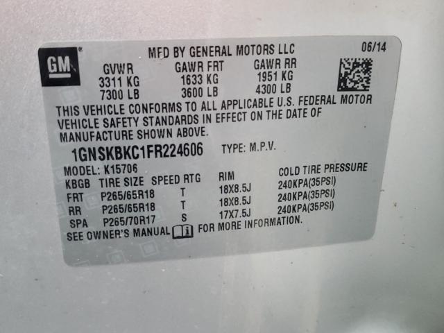 Photo 9 VIN: 1GNSKBKC1FR224606 - CHEVROLET TAHOE K150 