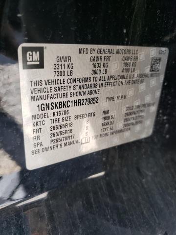 Photo 9 VIN: 1GNSKBKC1HR279852 - CHEVROLET TAHOE K150 