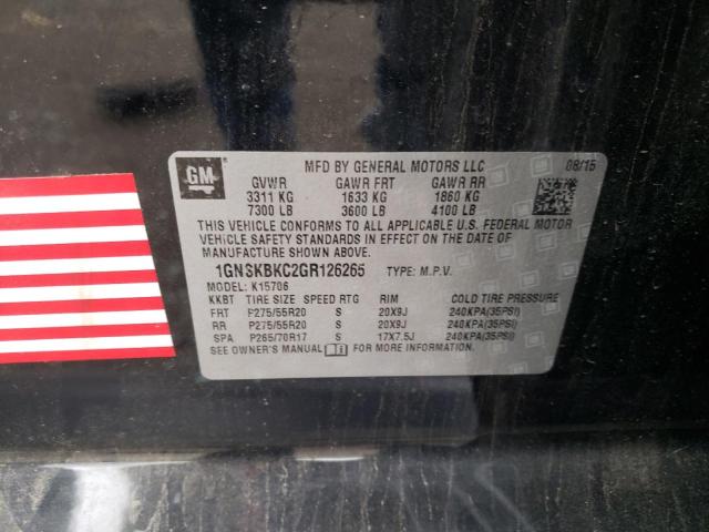 Photo 9 VIN: 1GNSKBKC2GR126265 - CHEVROLET TAHOE K150 