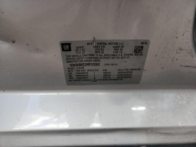 Photo 12 VIN: 1GNSKBKC2HR123982 - CHEVROLET TAHOE K150 