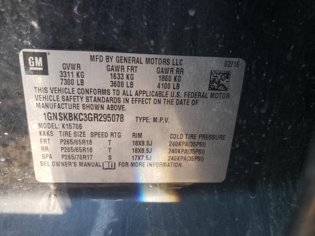 Photo 9 VIN: 1GNSKBKC3GR295078 - CHEVROLET TAHOE K150 