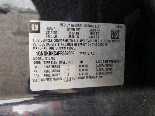 Photo 9 VIN: 1GNSKBKC4FR302859 - CHEVROLET TAHOE K150 