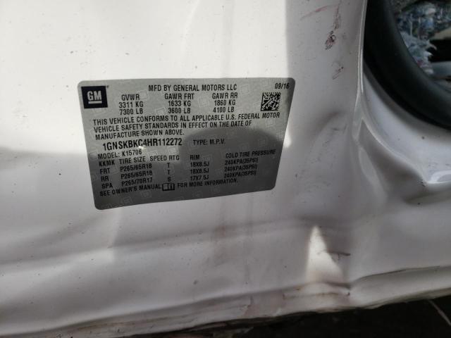 Photo 9 VIN: 1GNSKBKC4HR112272 - CHEVROLET TAHOE K150 