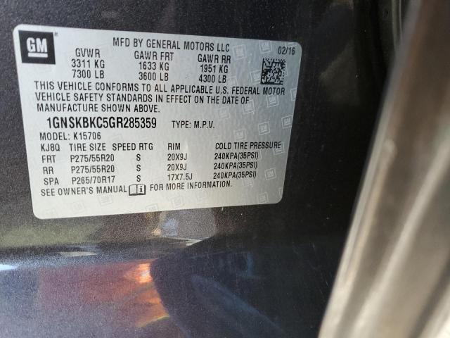 Photo 11 VIN: 1GNSKBKC5GR285359 - CHEVROLET TAHOE 