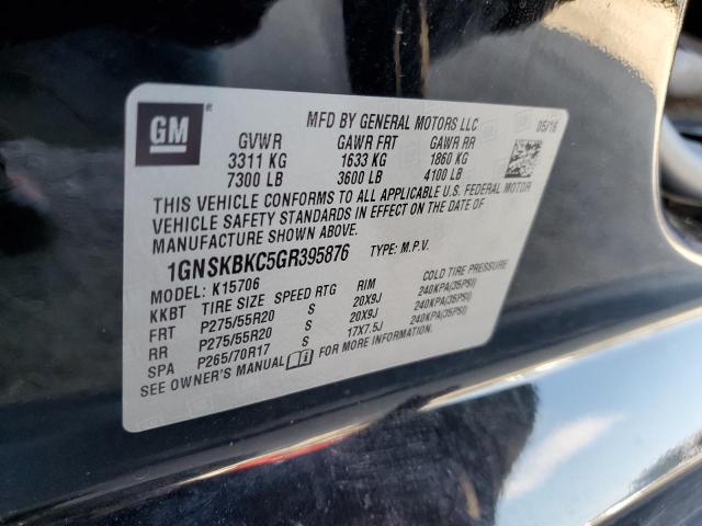 Photo 9 VIN: 1GNSKBKC5GR395876 - CHEVROLET TAHOE K150 