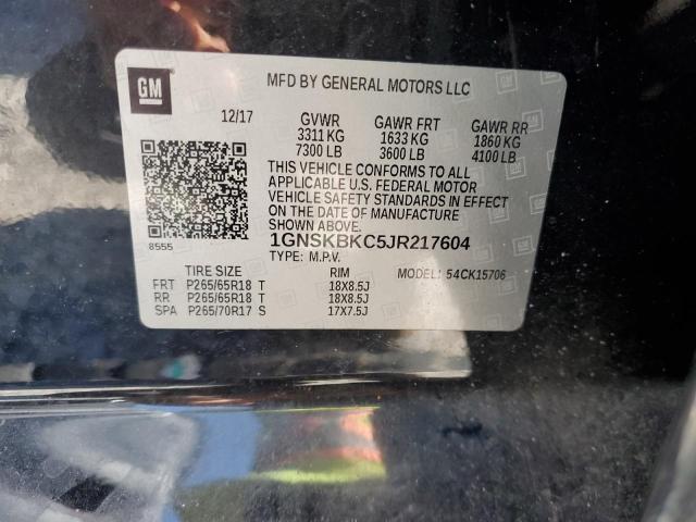 Photo 12 VIN: 1GNSKBKC5JR217604 - CHEVROLET TAHOE K150 