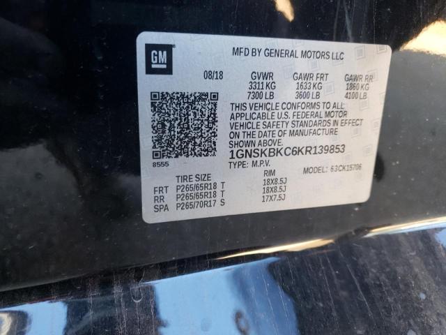 Photo 9 VIN: 1GNSKBKC6KR139853 - CHEVROLET TAHOE K150 