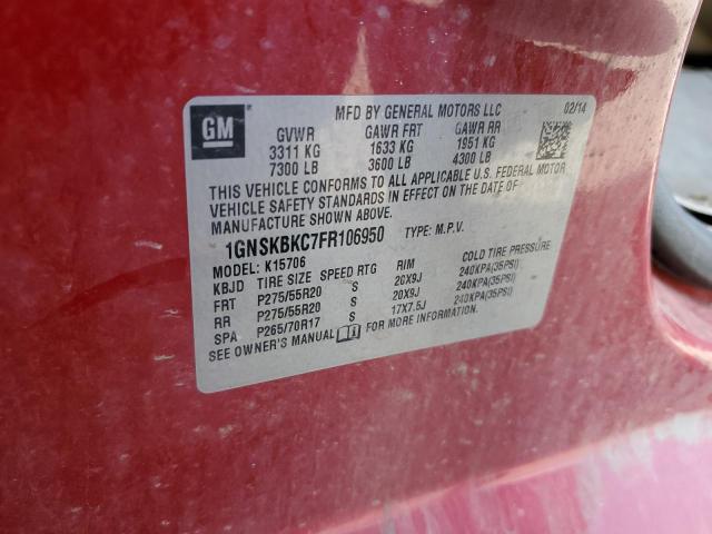 Photo 13 VIN: 1GNSKBKC7FR106950 - CHEVROLET TAHOE K150 