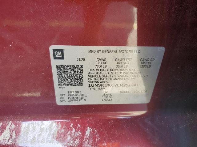 Photo 12 VIN: 1GNSKBKC7LR251241 - CHEVROLET TAHOE 