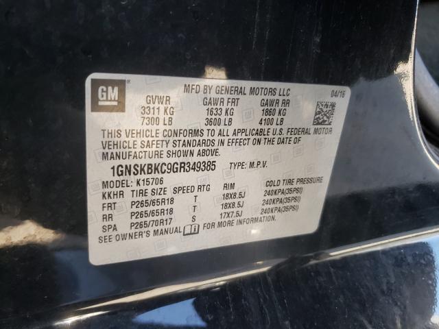 Photo 9 VIN: 1GNSKBKC9GR349385 - CHEVROLET TAHOE K150 