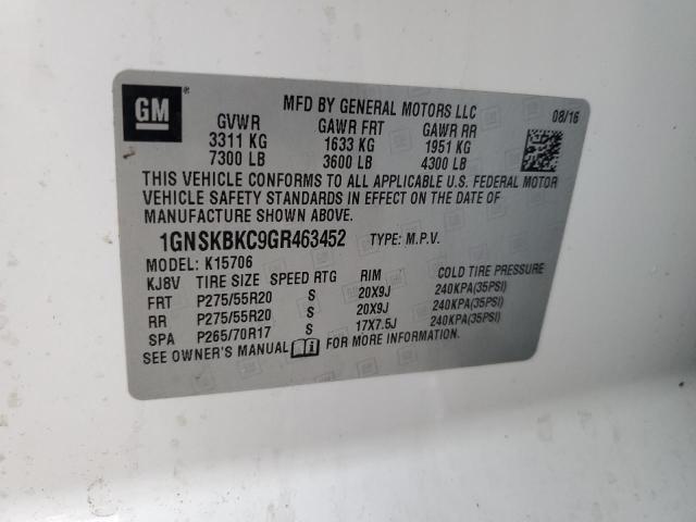 Photo 12 VIN: 1GNSKBKC9GR463452 - CHEVROLET TAHOE K150 