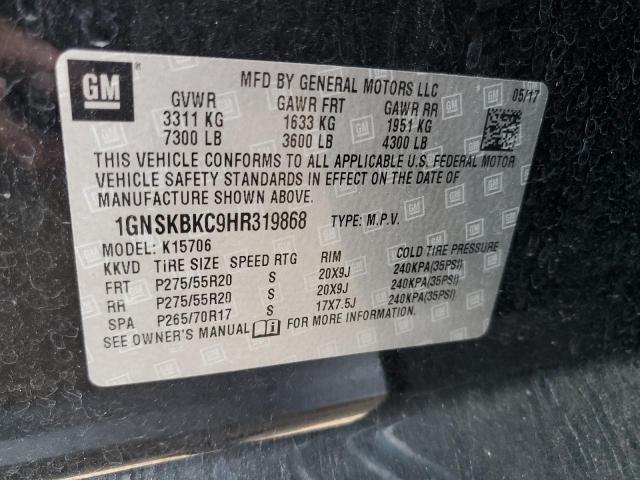 Photo 11 VIN: 1GNSKBKC9HR319868 - CHEVROLET TAHOE K150 