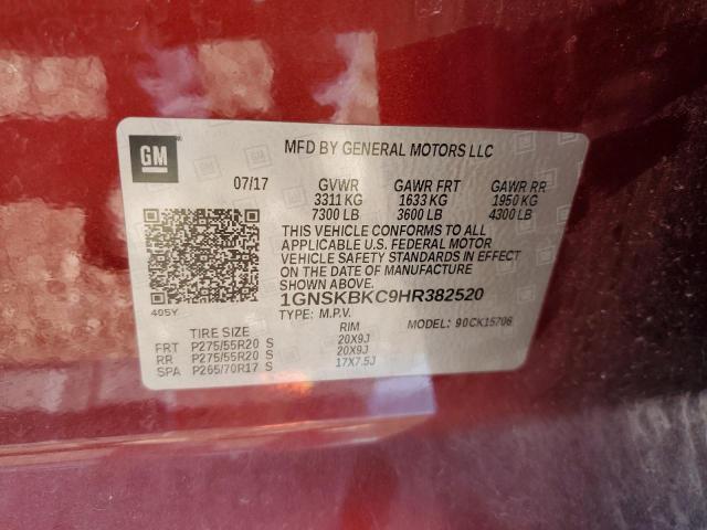 Photo 13 VIN: 1GNSKBKC9HR382520 - CHEVROLET TAHOE K150 