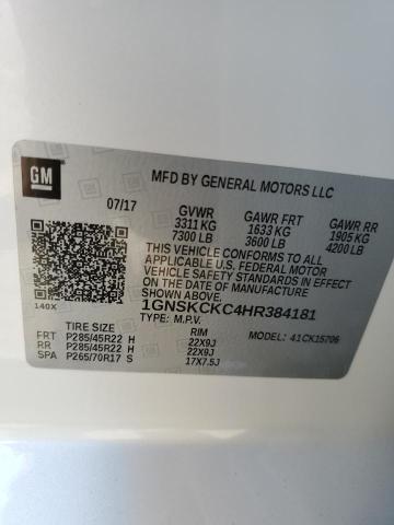 Photo 12 VIN: 1GNSKCKC4HR384181 - CHEVROLET TAHOE 