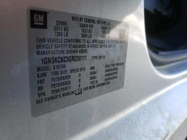 Photo 11 VIN: 1GNSKCKC5GR230111 - CHEVROLET TAHOE K150 