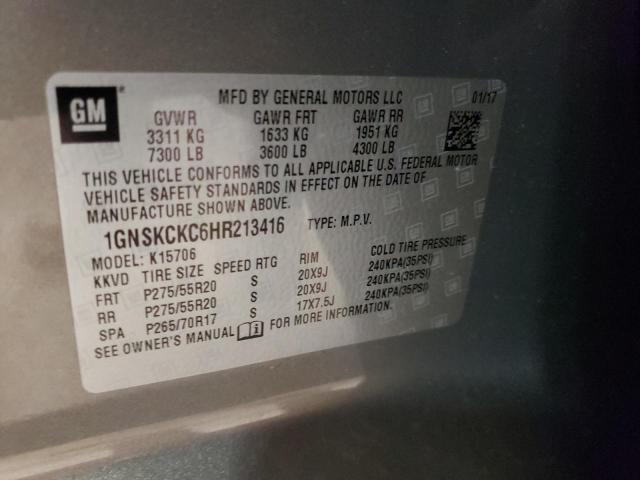 Photo 9 VIN: 1GNSKCKC6HR213416 - CHEVROLET TAHOE K150 