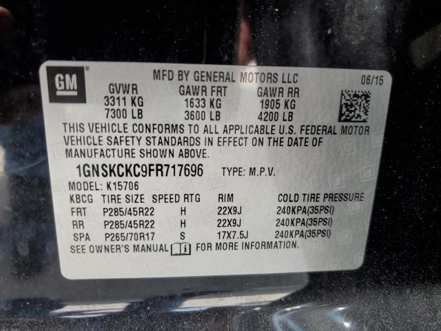 Photo 12 VIN: 1GNSKCKC9FR717696 - CHEVROLET TAHOE K150 