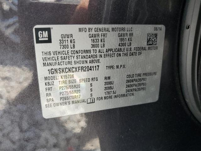 Photo 12 VIN: 1GNSKCKCXFR204117 - CHEVROLET TAHOE 