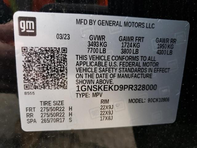 Photo 12 VIN: 1GNSKEKD9PR328000 - CHEVROLET SUBURBAN 