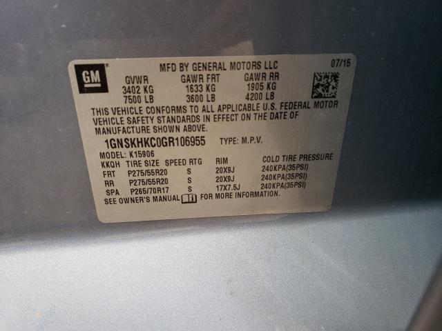 Photo 12 VIN: 1GNSKHKC0GR106955 - CHEVROLET SUBURBAN K 