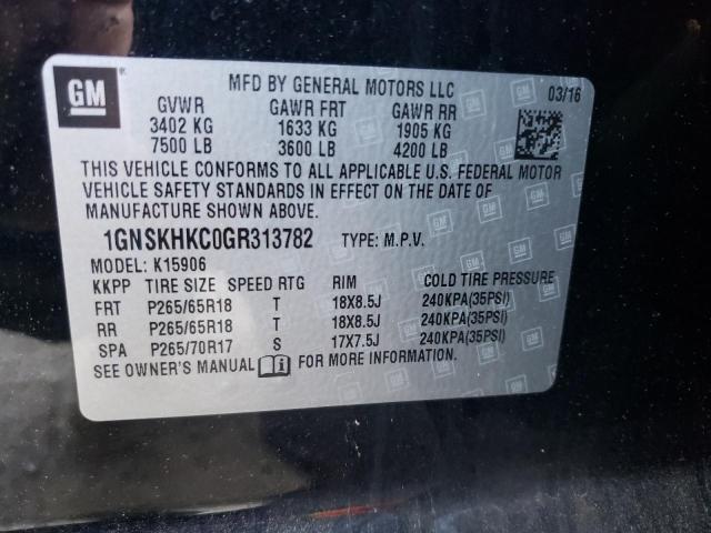 Photo 13 VIN: 1GNSKHKC0GR313782 - CHEVROLET SUBURBAN K 