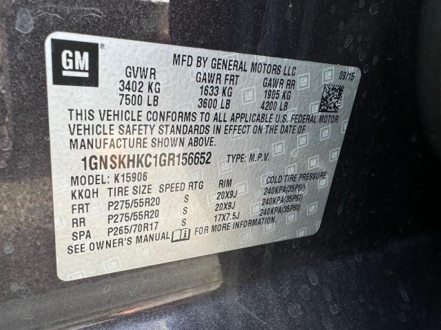 Photo 9 VIN: 1GNSKHKC1GR156652 - CHEVROLET SUBURBAN 