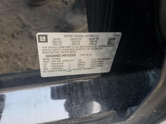 Photo 12 VIN: 1GNSKHKC1HR162596 - CHEVROLET SUBURBAN K 