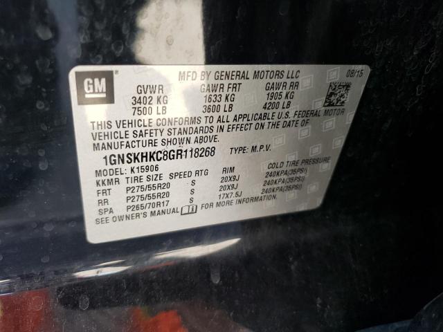 Photo 12 VIN: 1GNSKHKC8GR118268 - CHEVROLET SUBURBAN K 