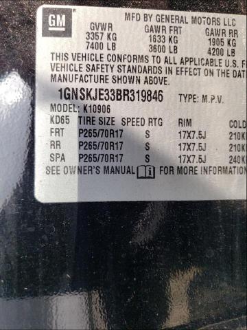 Photo 9 VIN: 1GNSKJE33BR319846 - CHEVROLET SUBURBAN K 