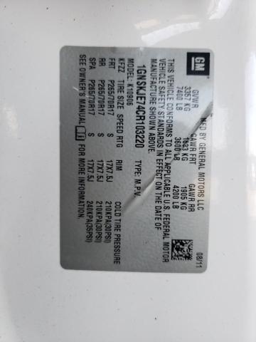 Photo 12 VIN: 1GNSKJE74CR103220 - CHEVROLET SUBURAN 