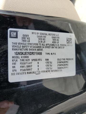 Photo 12 VIN: 1GNSKJE76DR318499 - CHEVROLET SUBURBAN K 