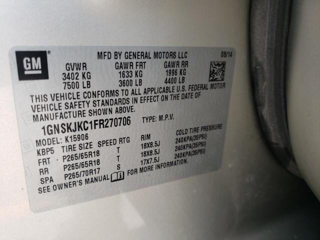 Photo 13 VIN: 1GNSKJKC1FR270706 - CHEVROLET SUBURBAN K 