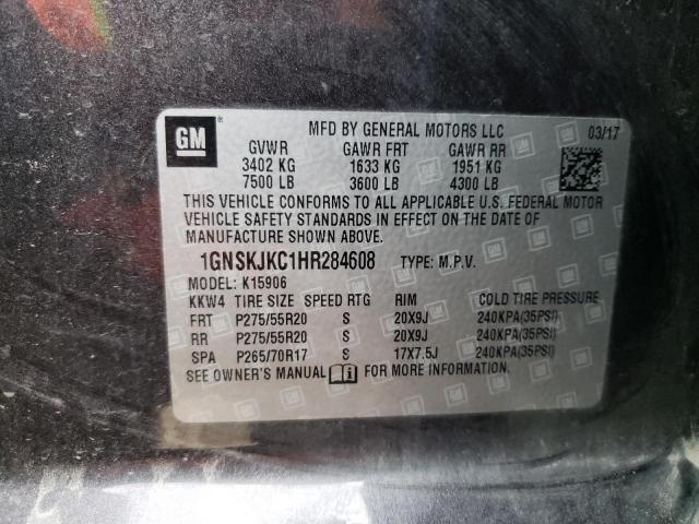 Photo 12 VIN: 1GNSKJKC1HR284608 - CHEVROLET SUBURBAN 