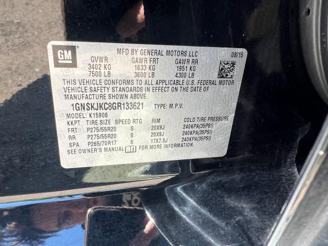 Photo 9 VIN: 1GNSKJKC8GR133621 - CHEVROLET SUBURBAN 